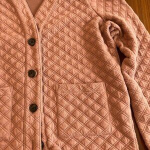 Madewell (Re)sourced Quilted Crop Cardigan Sweatshirt Size XXS